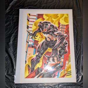 Thony Silas Marvel Comics Spiderman Venom Original Art 16.5 x 23.5 in